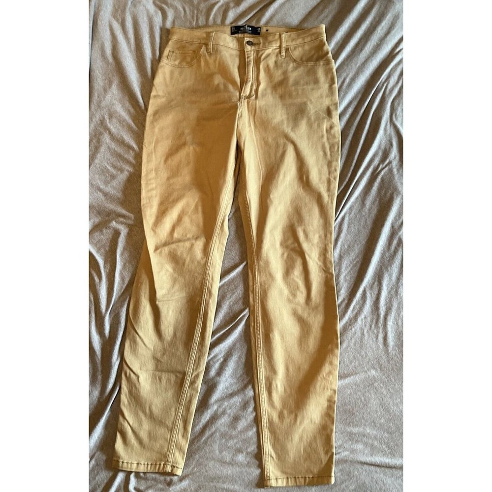 Hollister high rise super skinny tan jeans size Juniors 11R 30x31 Stretch Tan